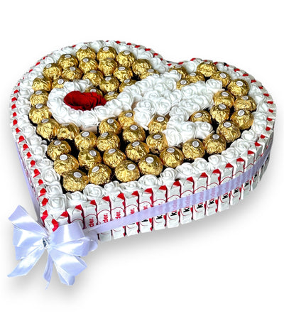 Cœur de chocolat  XL personnalisé (personnalisé )