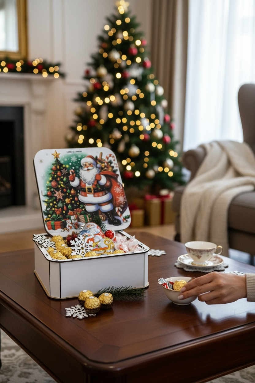 Coffret Gourmand de Noël – Édition Premium avec Chocolats & Décorations Festives