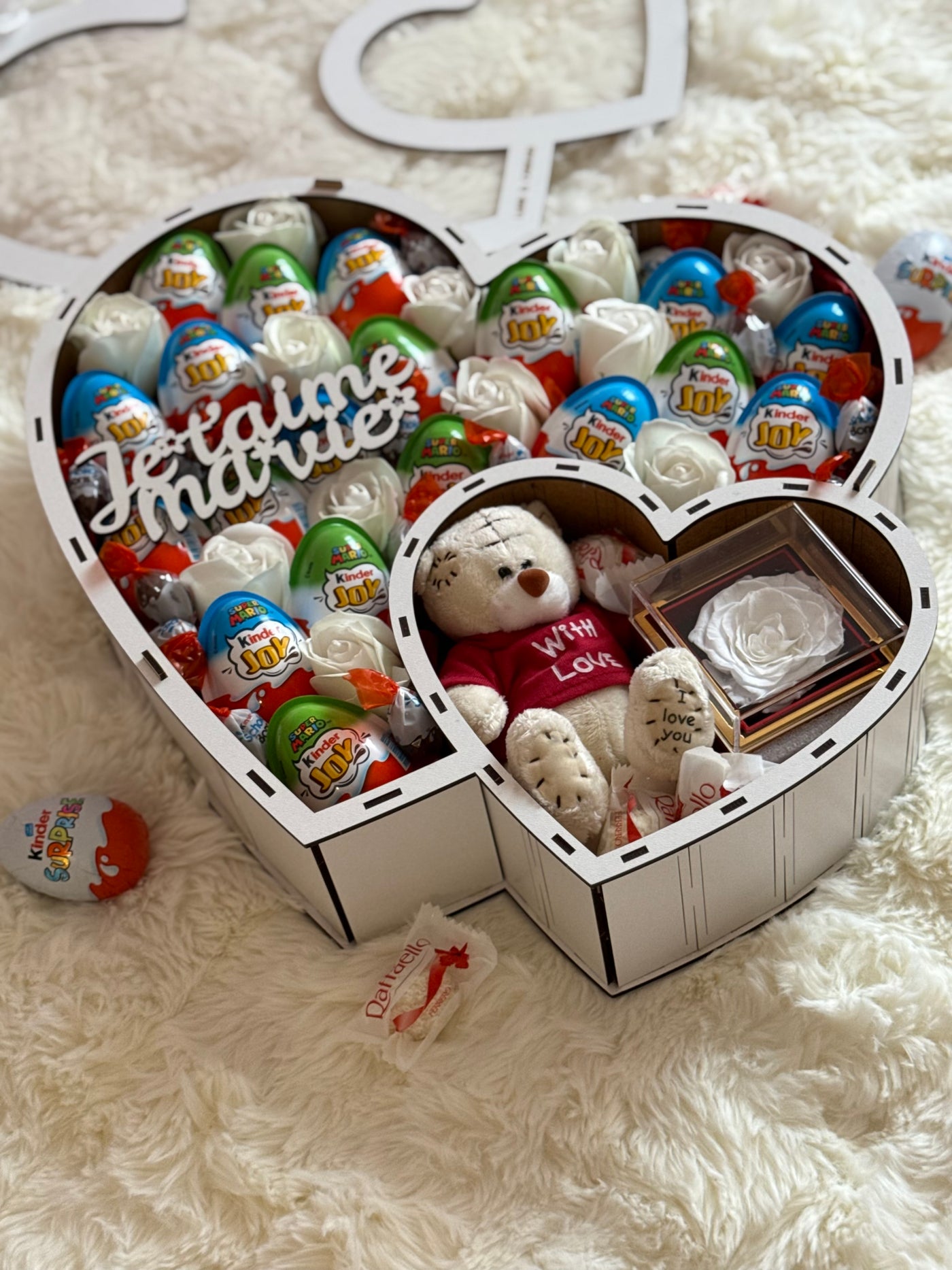 Coffret cadeau en bois « Je t’aime ma vie ❤️ »