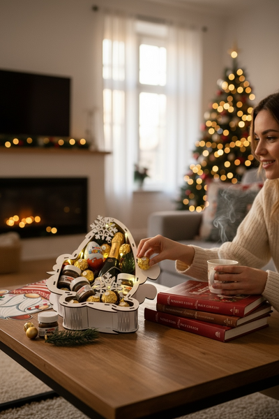 Coffret Cadeau de Noël Premium – Champagne, Chocolats & Nutella