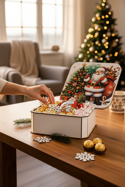Coffret Gourmand de Noël – Édition Premium avec Chocolats & Décorations Festives