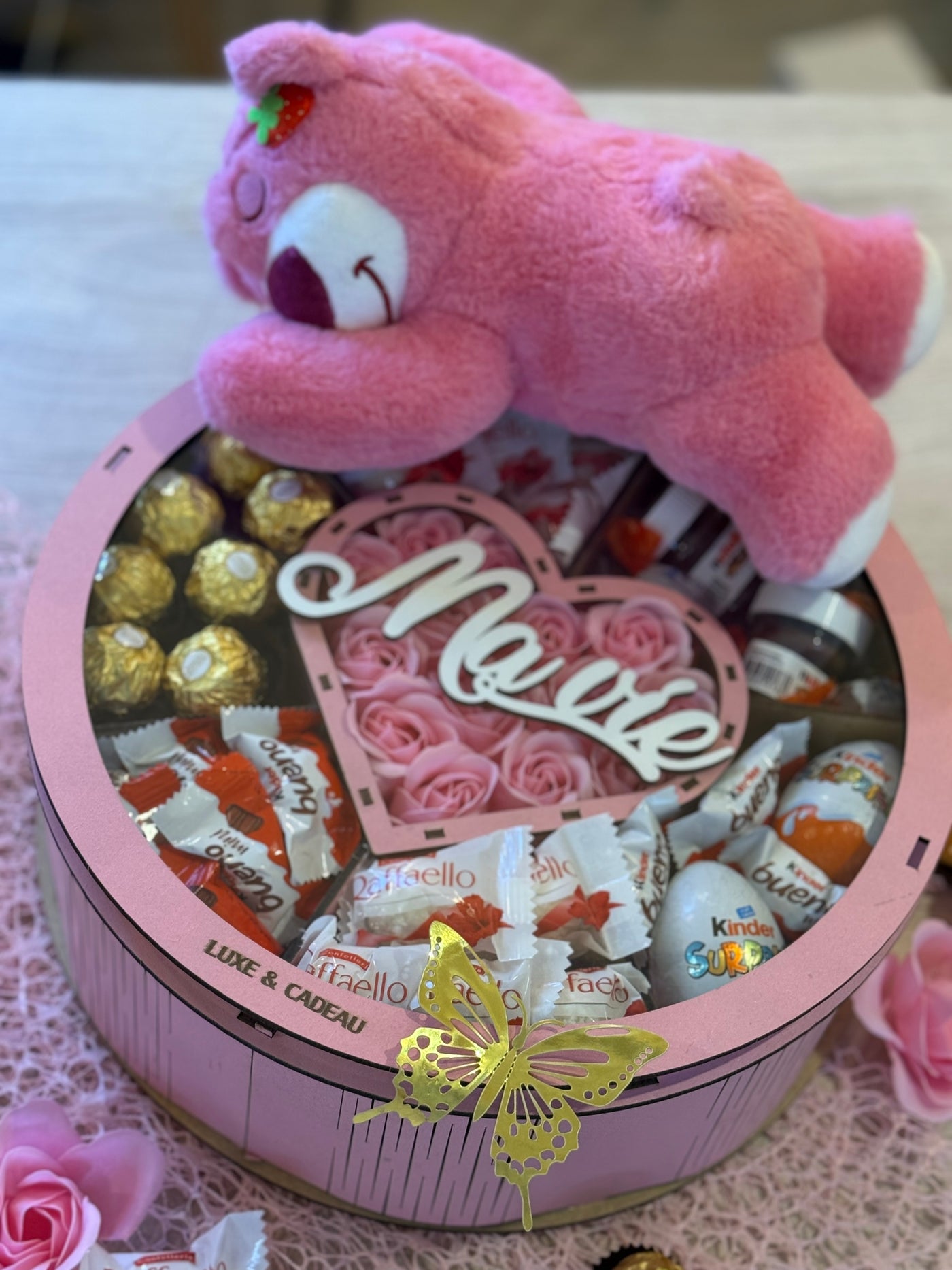Coffret Cadeau Luxe « Ma Vie » avec Ourson – Douceur, Gourmandise & Tendresse