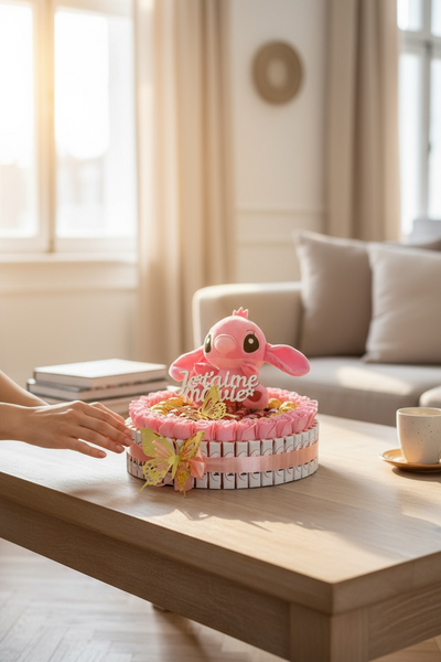 Coffret Angel + Ferrero rocher et mon chéri – Peluche Angel , Fleurs de Savon & Chocolats