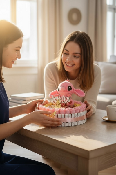 Coffret Angel + Ferrero rocher et mon chéri – Peluche Angel , Fleurs de Savon & Chocolats