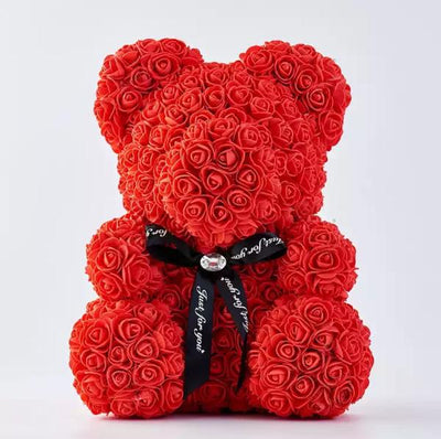 L’ourson de roses Rouge 40 cm