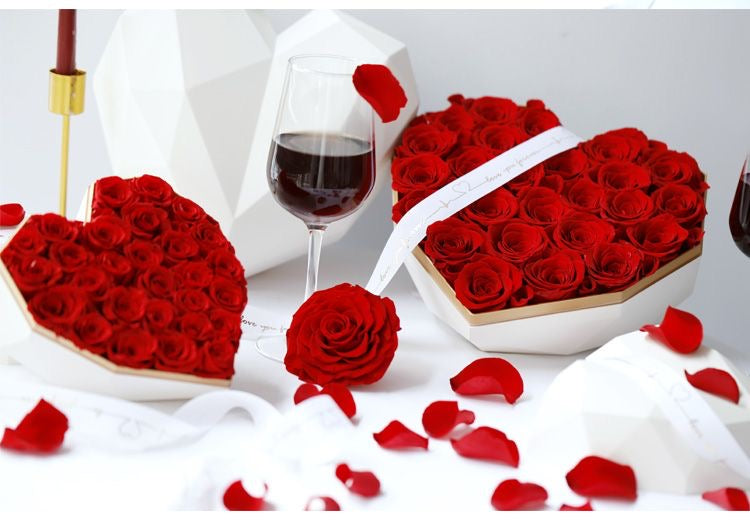 Bouquet roses éternelles 100% naturelle • CRISTAL •