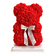 L'ourson de roses Rouge  25 cm
